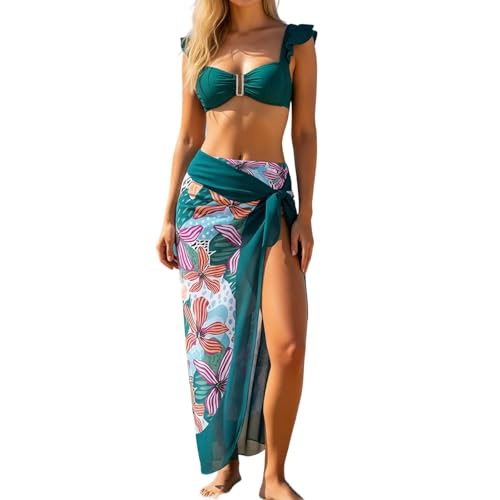 Bañador Natacion Mujer- Bikinis Mujer Traje De Baño Tankini con Volantes De Verano Bikini De Dos Piezas con Braguita De Cintura Alta Y 2026
