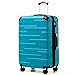 COOLIFE Hard Shell Suitcase with TSA Lock and 4 Spinner Wheels Lightweight Durable (Turquoise Green, L(77cm 93L))