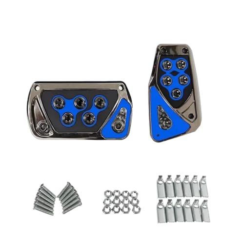 Car Styling Racing Pedals Universal Automatic Manual Brake Pedals Pad Set Kit Pedals Non-Slip Tools(Automatic Blue Set)