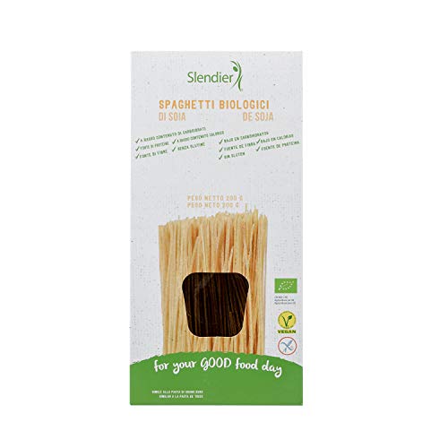 Slendier Espaguetis de Soja BIO sin gluten, pasta hipocalórica - Slendier - 200g