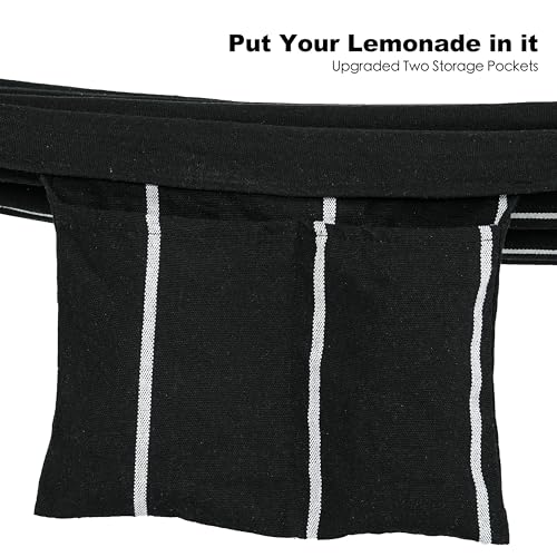 Image of GAFETE Double Hammocks with Stand for Outside, Max 600lbs, (Darkness)
