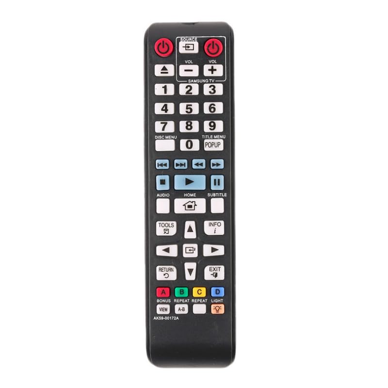 KRPTQJoo Remote Control fits for Samsung BD-F5700 BD-J7500/ZA BD-JM63 BD-JM63/ZA BD-F7500 BD-F7500/ZA BD-J6300/ZA BD-J6300 BD-J7500 Blu-ray DVD Player