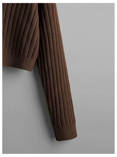 Image of SweatyRocks Women's Long Sleeve Button Front V Neck Soft Cardigan Sweaters