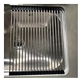 Escurridor de platos plegable para encimera de cocina, antideslizante, multiusos, 37/43/47 cm (negro, 14.6 x 13.8 pulgadas)