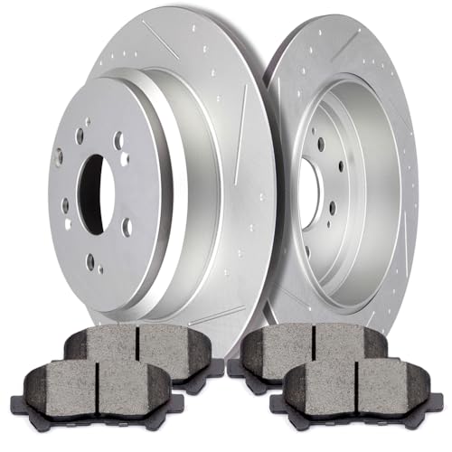 Image of SCITOO Rear Brake Kits Drill & Slotted Brakes Rotor Brakes Pads:31469;D1281