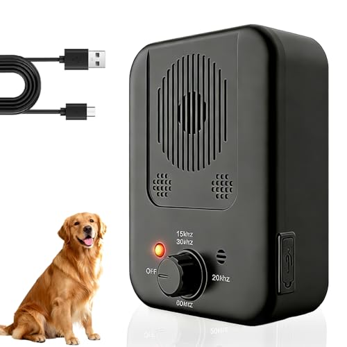 Antibell für Hunde mit 3 Modi Antibell Ultraschall Gerät 50 Fuß Reichweite Reichweite IPX4 Wasserdicht Wiederaufladbares Automatisch Ultraschall Hundegebell Bellstopp für Große Mittler&Kleine Hunde