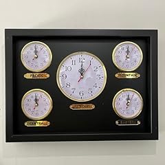 Customizable 4 1 Time Zone Clock. Multiple Customizable Wall Clocks for 5 Regions or Cities. Wall photo Customizable 4 1 Time Zone Clock. Multiple Customizable Wall Clocks for 5 Regions or Cities. Wall