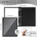 Teling 72 Pcs Report Covers with 3 Prong Fasteners Clear Front Presentation Folders Frame View Poly Report Folder Presentation Binder for Paper Document School Office (Black)