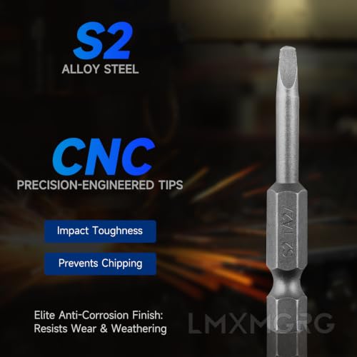 Image of 7PCS Triangle Screwdriver Set Triangle Bit Set S2 Alloy Steel 2 inch /50mm 1 /4 Hex-Shank Tamper-Proof Security Bit TA18 TA20 TA23 TA25 TA27 TA30 TA46