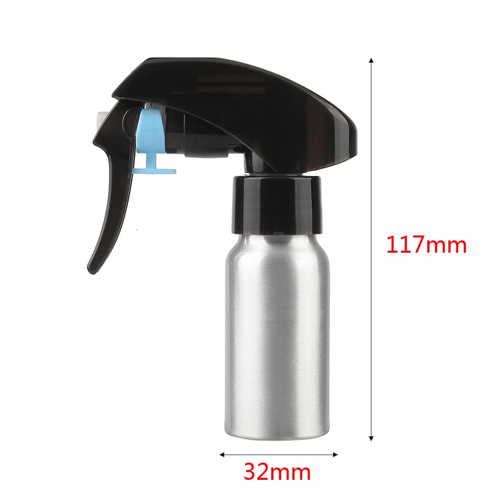 12 Pezzi 30 ml Bottiglie Spray Argento Vuote in Alluminio con Pompa Nera Fine Nebbia Flacone Spray per Giardinaggio, Piante, Fiori, Parrucchiere, Cosmetico, Viaggiare