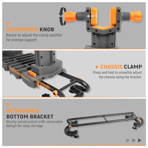 GLORYFIRE Adjustable Gun Holder - Professional Gunsmithing Tools for Gun Cleaning, Sight, and Maintenance with Jagged Base Stability and Non-Marring Rubber Contact Pads, Gun Accessories - image 3