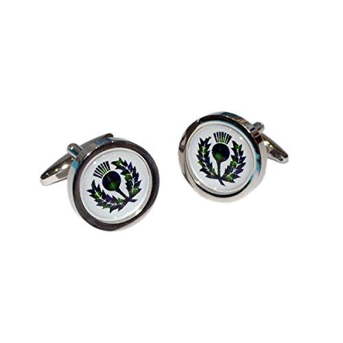 Mancuernillas Mac Kenzie Tartan Scottish Thistle miniatura 1