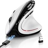 Uineer Vertical Ergonomic Wireless Mouse with RGB (Bluetooth + 2.4GHz) — product image