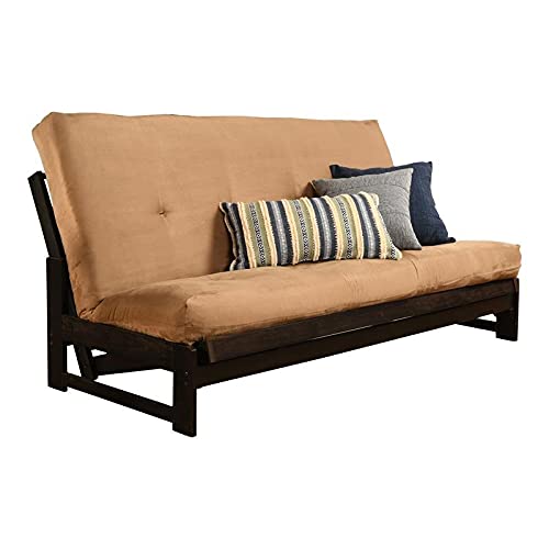 Kodiak Aspen Futon Set With Reclaim Mocha Finish, Suede Peat #TOP6
