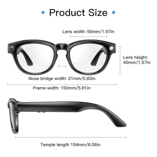 Gafas Inteligentes Con IA,Cámara Hd De 200 W Y Altavoces, Foto Y VíDeo Con Ia | Llamadas Musicales | Asistente De Voz | Lentes FotocromáTicos,SincronizacióN De App (Podómetro/Distancia/Calorías) - imagen 7