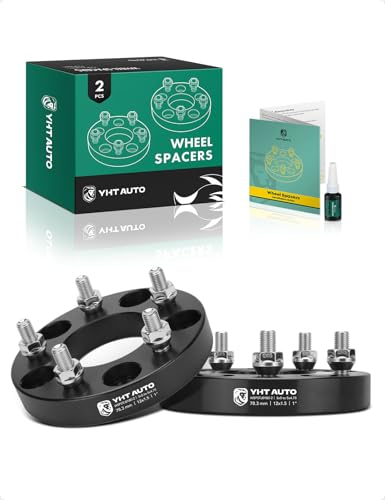 YHTAUTO 5x5 to 5x4.75 Wheel Adapters 1 inch Compatible with Chrysler Dodge Chevrolet Buick, Pacifica Journey Impala Tire Adapters w/ 12x1.5 & 12.9 Studs, 78.3 mm Center Bore 5 Lug 2PCS