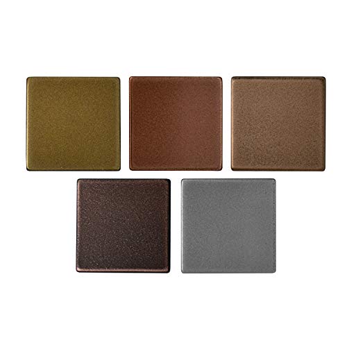 Questech Décor Tile Sample Pack Swatch Color Kit, Interior Bathroom Kitchen Renovations Backsplash Sample Tile, Tile, Trim And Shower Shelves, Metal Finishes, 5 Colors #TOP15