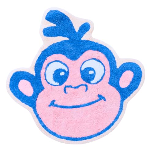 Dora the Explorer Boots Bath Rug – Kids Non-Slip Cotton Plush Bathroom Mat, Monkey Character Shaped Rug, 18.5 x 12 in (Officially Licensed) by Franco