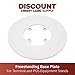 DCCStands Freestanding Round Countertop Base Plate for Terminal and POS Equipment Stand, White