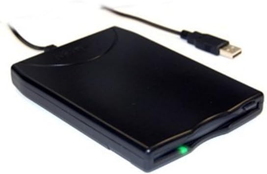BT-144 Slim Black USB External Floppy Disk Drive, Plug & Play, USB Powered