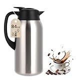 316Stainless Steel Coffee Carafe 84oz - 12 Hours Hot & 24 Hours Cold Large Capacity Coffee Server for Home/Office/Camping Silver