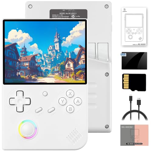 Meiurlex RG40XXV Retro Game Console 64G+128G with 13000+Games, 4.0-inch IPS Screen ARM Cortex-A53 Linux 64-bit System Handheld Arcade Gaming Player Gift for Kids Adult