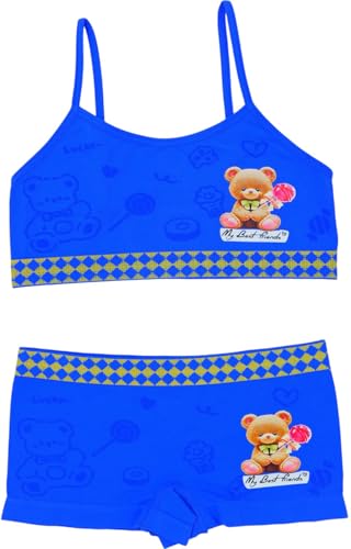 Image of ToBeInStyle Girl Pack of 6 Set Spaghetti Strap Training Bras & Boyshorts Bikinis