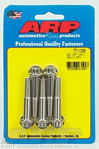 ARP (771-1006) M8 x 1.25 x 45 12pt Stainless Steel Bolts (Set of 5)