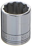 SK Tools USA 3/8' Drive, 20MM, 12 Point, Standard Chrome Socket | 2320