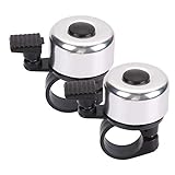 Materiales de alta calidad: esta campana de bicicleta está hecha de aleación de aluminio y plástico de alta calidad, duradera y resistente, compacta y liviana.