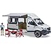 Bruder 02672 MB Sprinter Camper avec conducteur incluant Un kit de Camping avec Table et Vaisselle