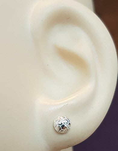 Football Earrings - 925 Sterling Silver