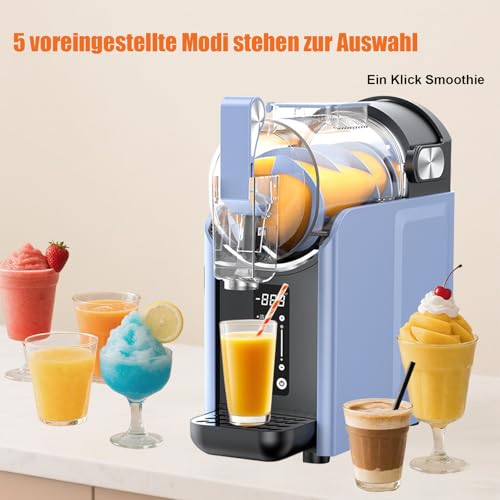 2L Slush Maschine für zu Hause, Slushie Maschine mit Selbstreinigung, keine Eis erforderlich, 5 Voreingestellte Programma, für die Slushie, kalte Getränke, Gekühlten Kaffee, Milchshake & Margaritas – Bild 5
