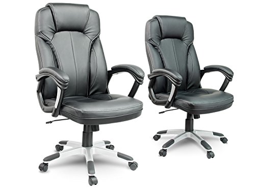 Fauteuil de bureau de direction Sofotel EG-222 noir en cuir