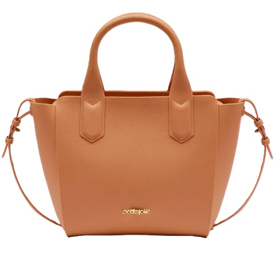Bolsa Petite jolie Shape Nude Escuro Doce de leite Ombro PJ3939 Transversal - Nova