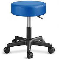 Tabouret De Bar Pivotant Tabouret De Travail À Roulettes Chaise De Bureau Avec Dossier Blanc - Foto 2