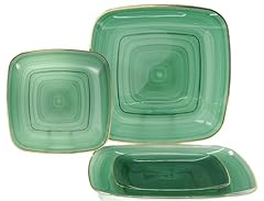 Belize Square in Green & Gold