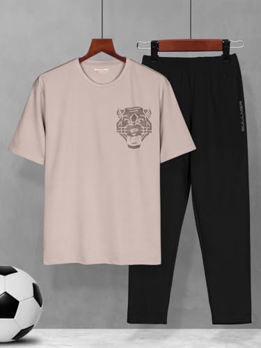 Image of BULLMER Trendy Clothing Set with Oversized T-Shirt & Pants Co-ords for Men