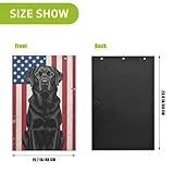 tplaotee Patriotic Black Lab USA Flag Golf Towels Waffle Pattern Portable Microfiber Golf Towel with Carabiner Clip 16"x24" Gifts for Men Unique