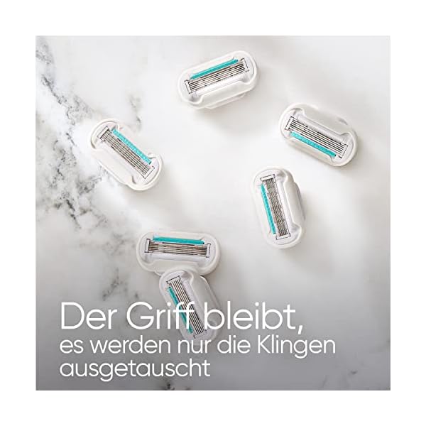 Gillette Venus Deluxe Smooth Sensitive Rasierklingen Damen, 10 Ersatzklingen für Damenrasierer mit 5-fach Klinge, für eine länger anhaltende, glatte Rasur – Bild 7