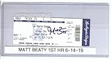 Matt Beaty Signed Autographed Ticket Dodgers 1st HR 6/14/19 PSA RG15947