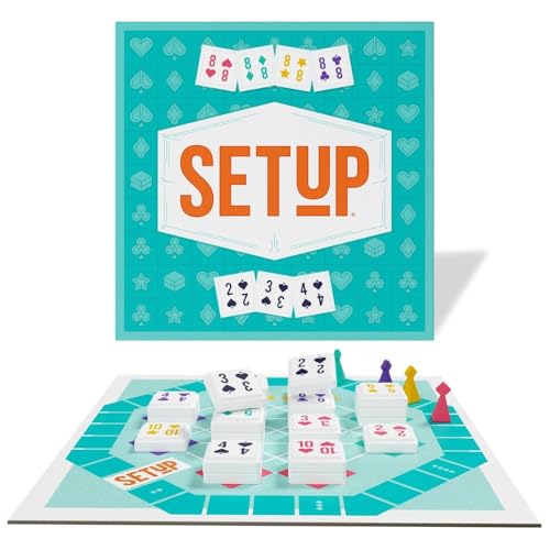 Bezzerwizzer Setup Board Game - an Innovative Twist on Rummy for Fun-Filled Game Nights! Family Strategy Game for Kids & Adults, Ages 8+, 2-4 Players, 25 Minute Playtime