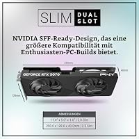 PNY NVIDIA GeForce RTX™ 5070 Slim Dual-Lüfter, Dual-Slot OC-Grafikkarte – Ansicht 3