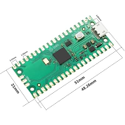 2-Pack RP2040 Microcontroller Board, Dual-Core ARM Cortex-M0+ up to 133MHz, 2MB Flash, 30 GPIO Pins, Compatible with Raspberry Pi Pico, Supports MicroPython & C/C++