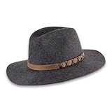 Pistil Women's Standard Soho Felt Wide Brim Hat, Charcoal, One Size