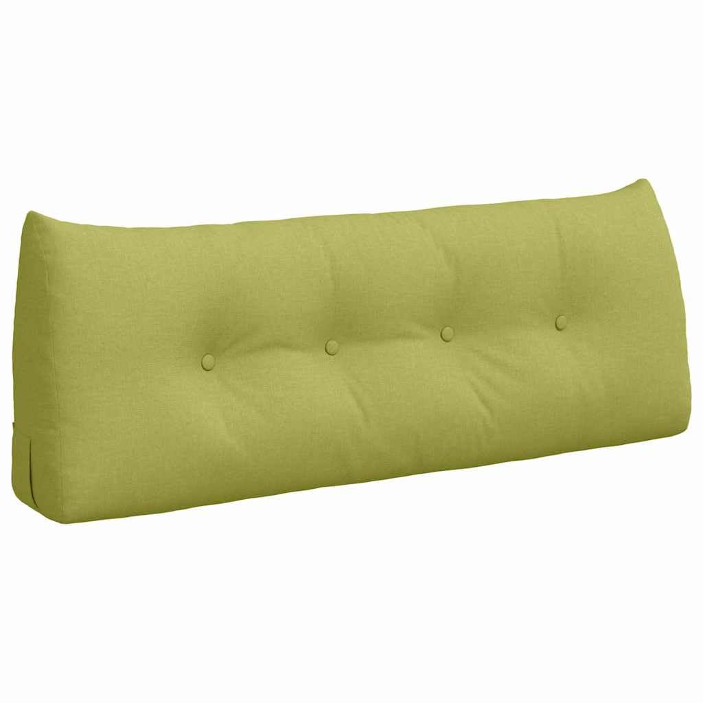Cojín de respaldo verde claro de tela 120 x 24 x 50 cm, acolchado ergonómico para sofá y cama con relleno de poliéster para posiciones cómodas de sentarse y tumbarse