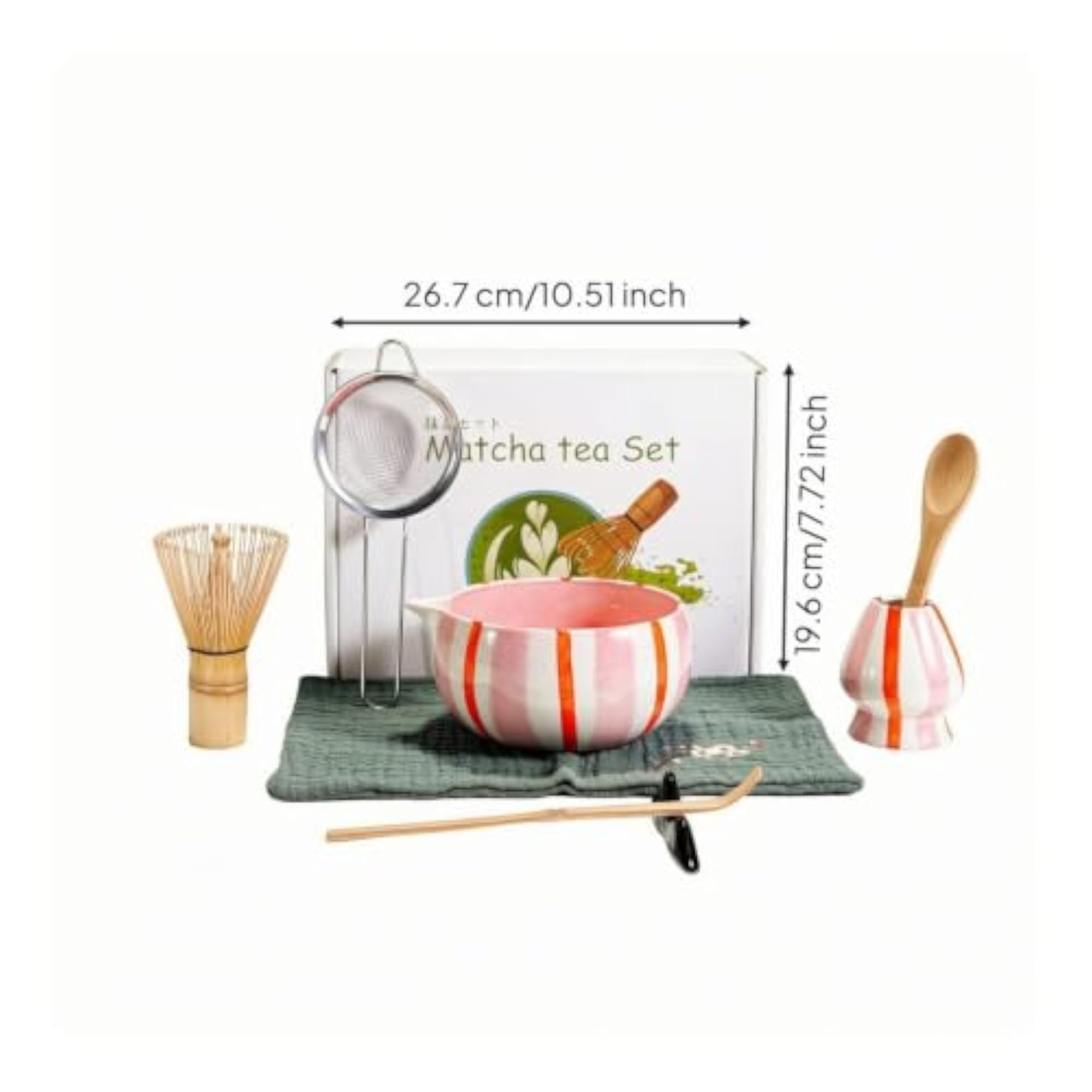 Hand-Painted Ceramic Matcha Whisk Set with Bowl