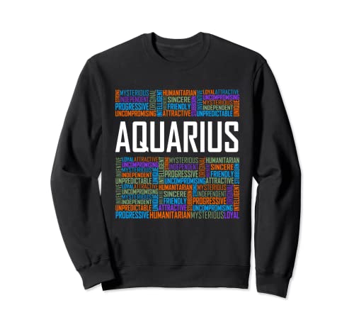Acuario Rasgos del zodíaco Horóscopo Astrología Signos Sudadera