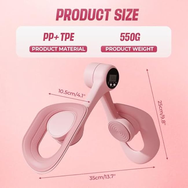 Thigh Master, 2025 Upgrade Kegel Exerciser, 3 Levels Resistance Adjustable Pelvic Floor Muscle Trainer, Inner Thigh Workout Equipment with Smart Screen,Thigh Slimmer & Hip Strengtheners