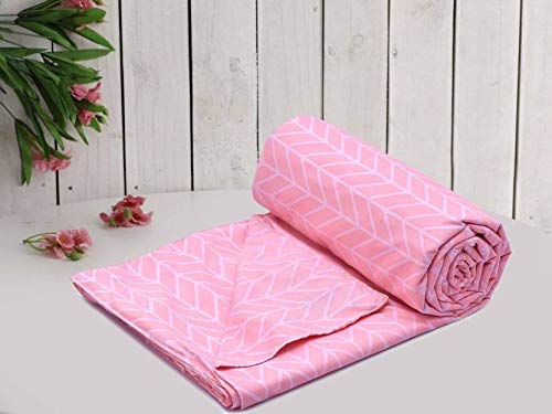 MORADO® Glace Cotton Single Bed Quilt Cover/Duvet Cover/Rajai Cover/Blanket Cover with Zipper (60X90 Inches, Grey) (Peach)-image-31
